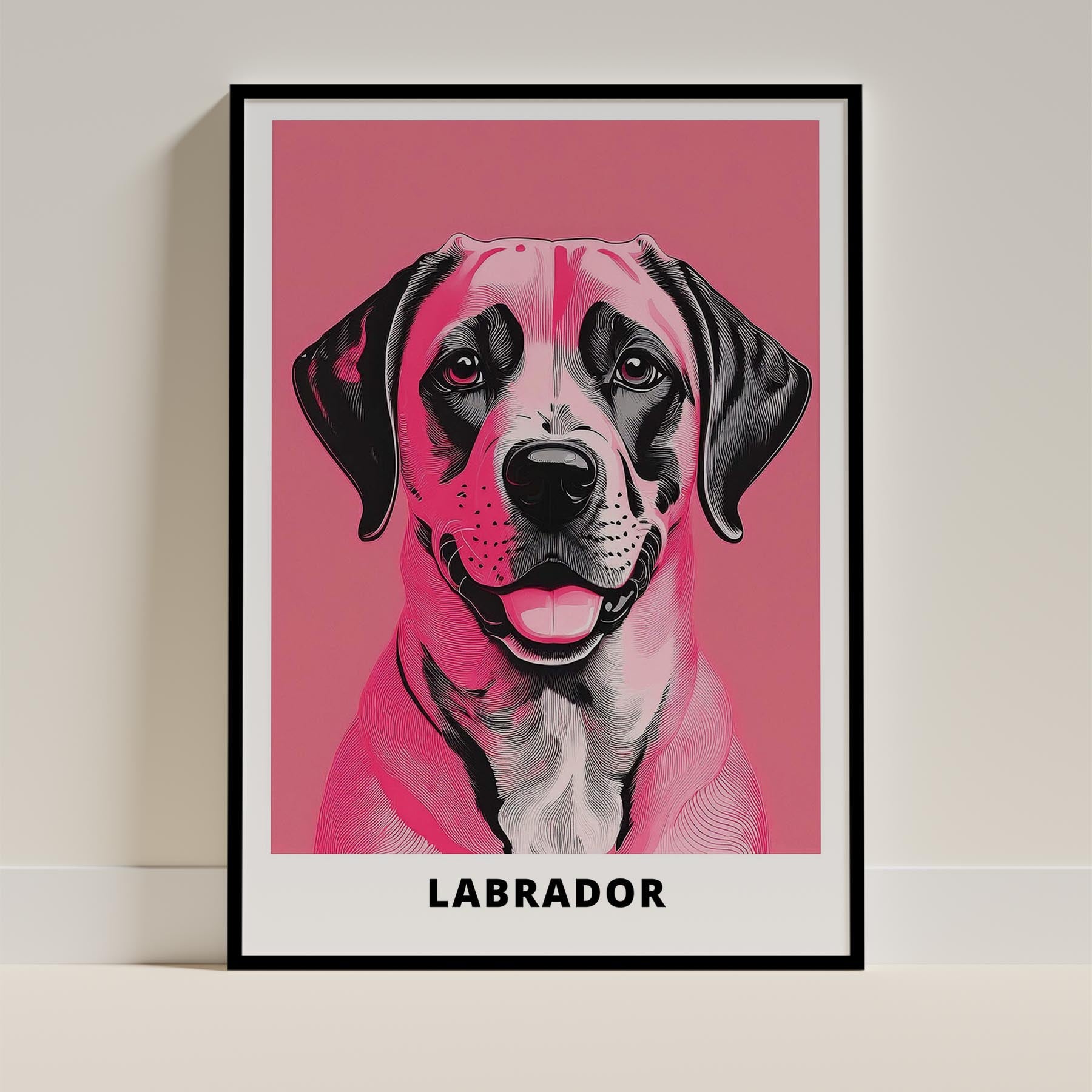 Labrador Retriever Pink and Black Dog Series 3 image 0