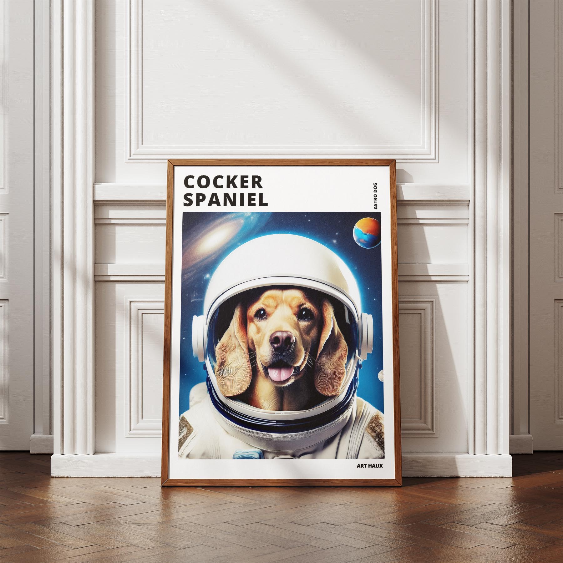Cocker Spaniel Astronaut Dog Series with Text Astro Dog image 4