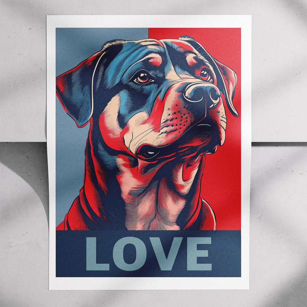 Rottweiler LOVE Series Inspired by the Obama Poster image 7