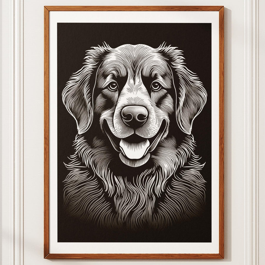 Newfoundland Line Dog Series in Black and White image 10