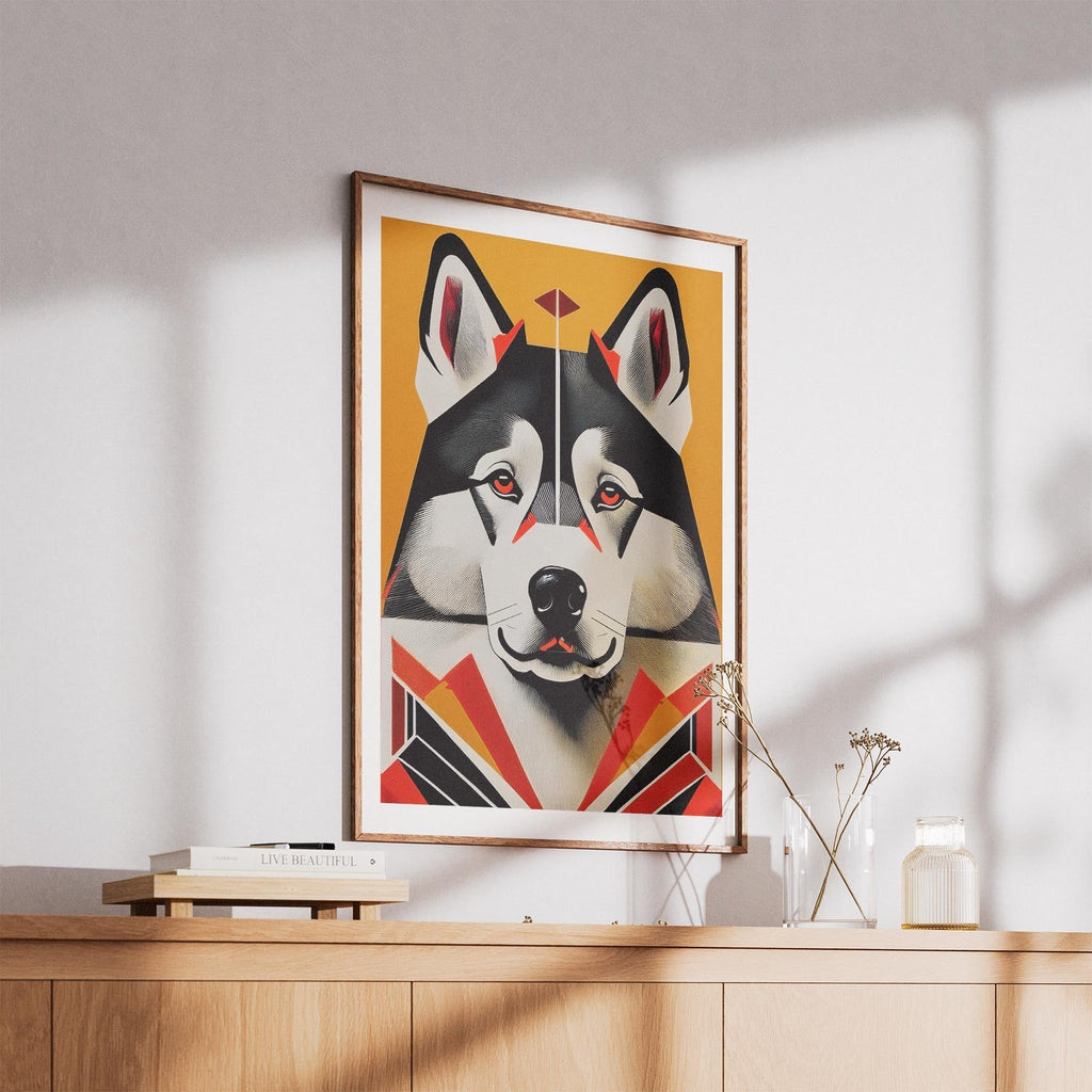 Alaskan Malamute Geometric Orange Series image 5
