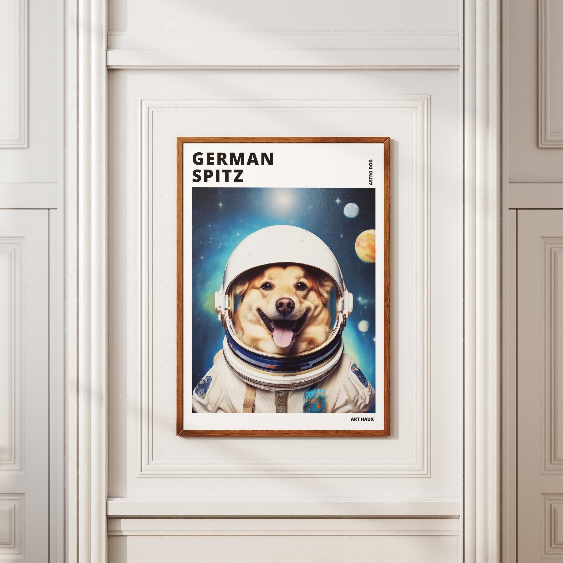 German Spitz Astronaut Dog Series with Text Astro Dog image 3