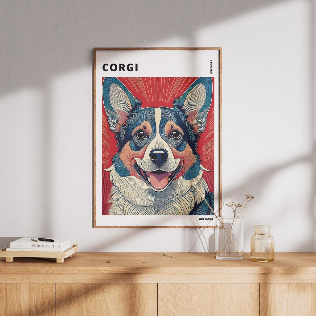 Corgi Hokusai Japanese Inspired Dog Series with Text image 7