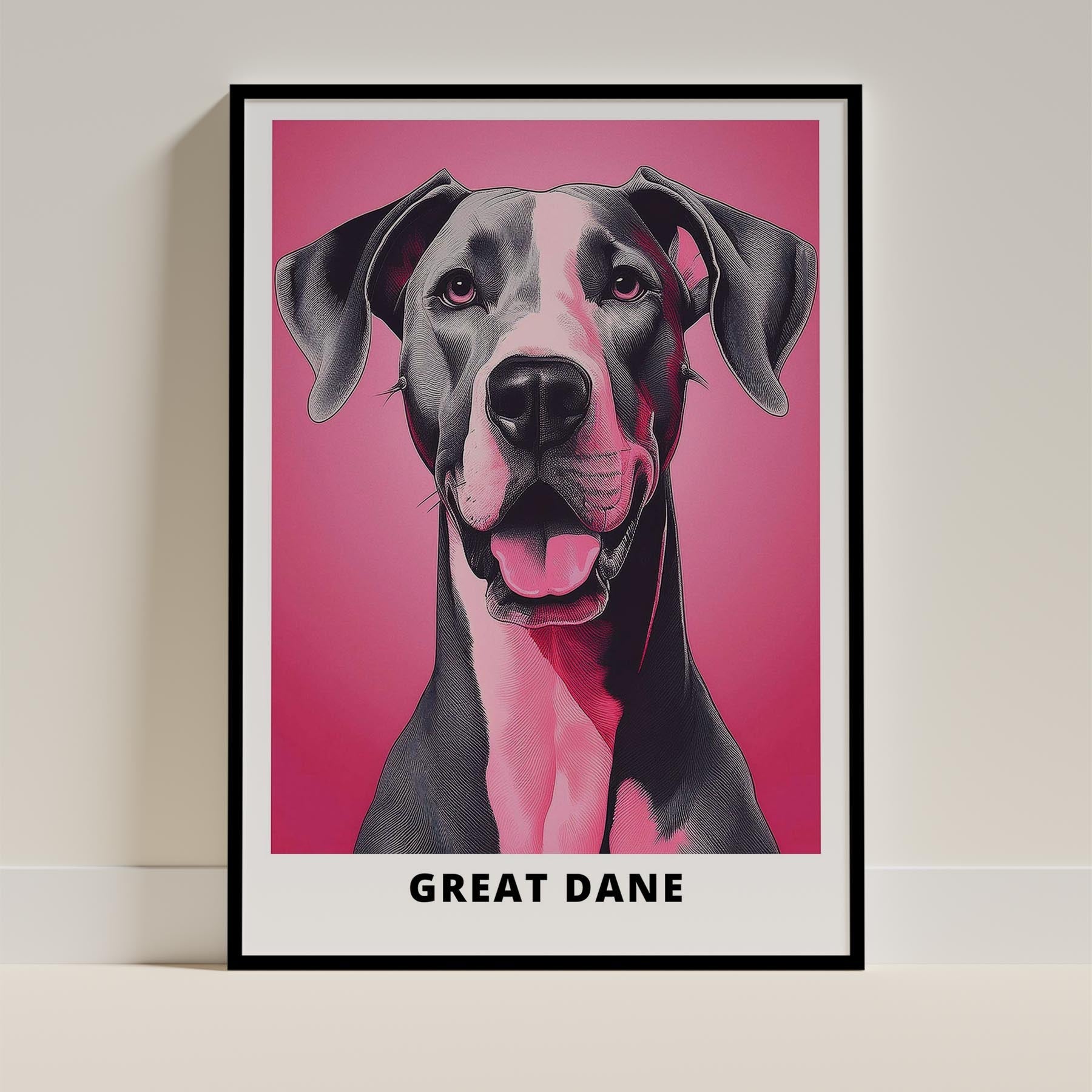 Great Dane Pink and Black Dog Series 2 image 0