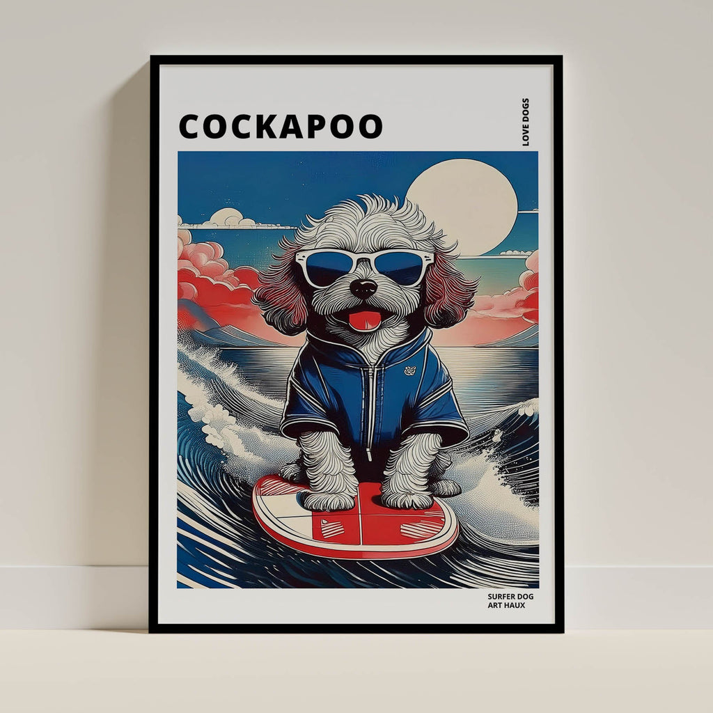 Cockapoo Hokosai Surfer Dogs 1 image 0