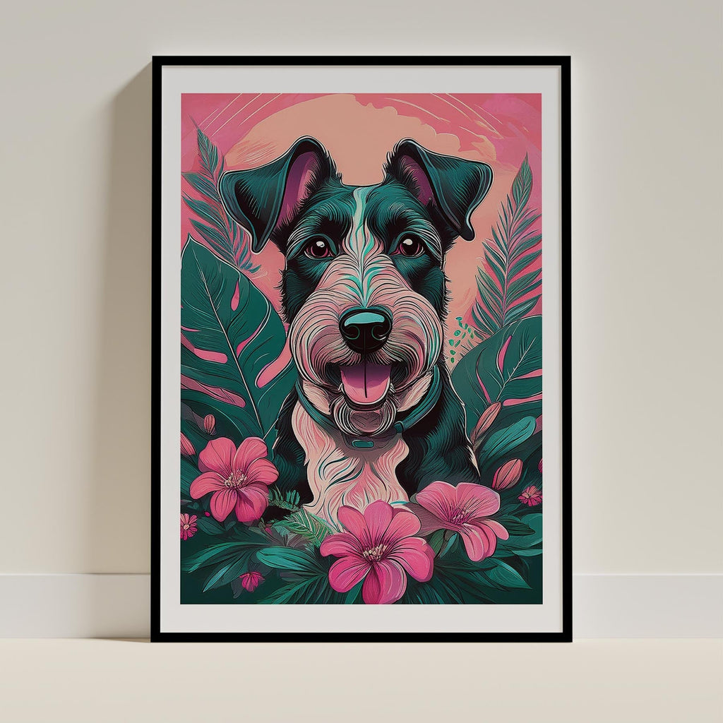 Fox Terrier Flowery Dog image 0