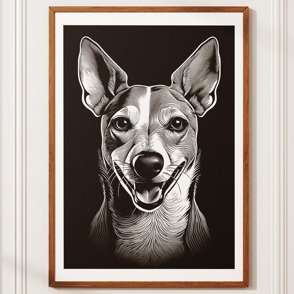 Whippet Line Dog Series in Black and White image 11