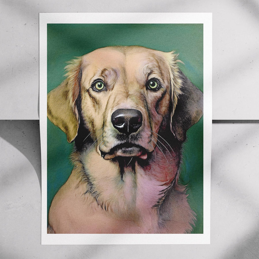 Golden Retriever Green Painted Series image 7