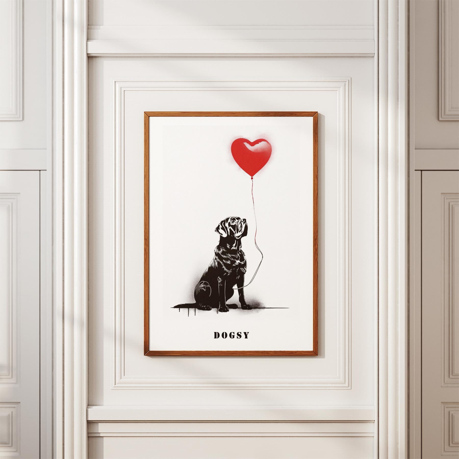 Neapolitan Mastiff DOGSY Series inspired by the Art of Banksy with text Dogsy image 3