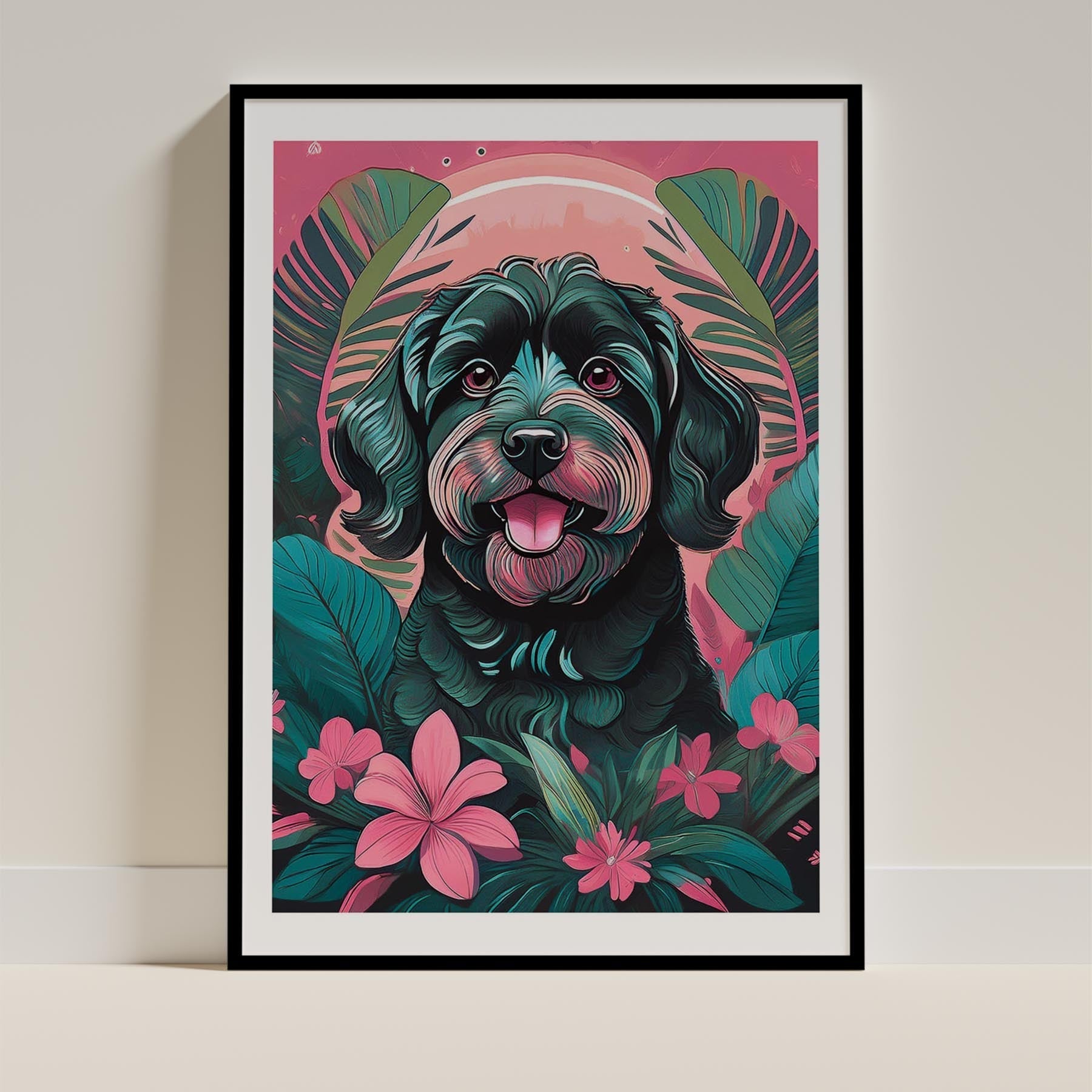 Schnoodle Flowery Dog image 12