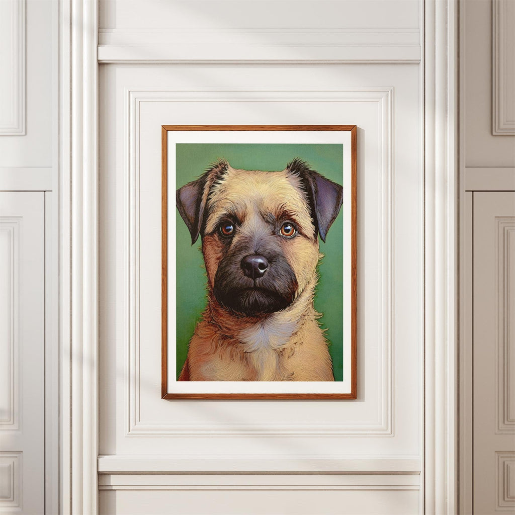 Border Terrier Green Painted Series image 3