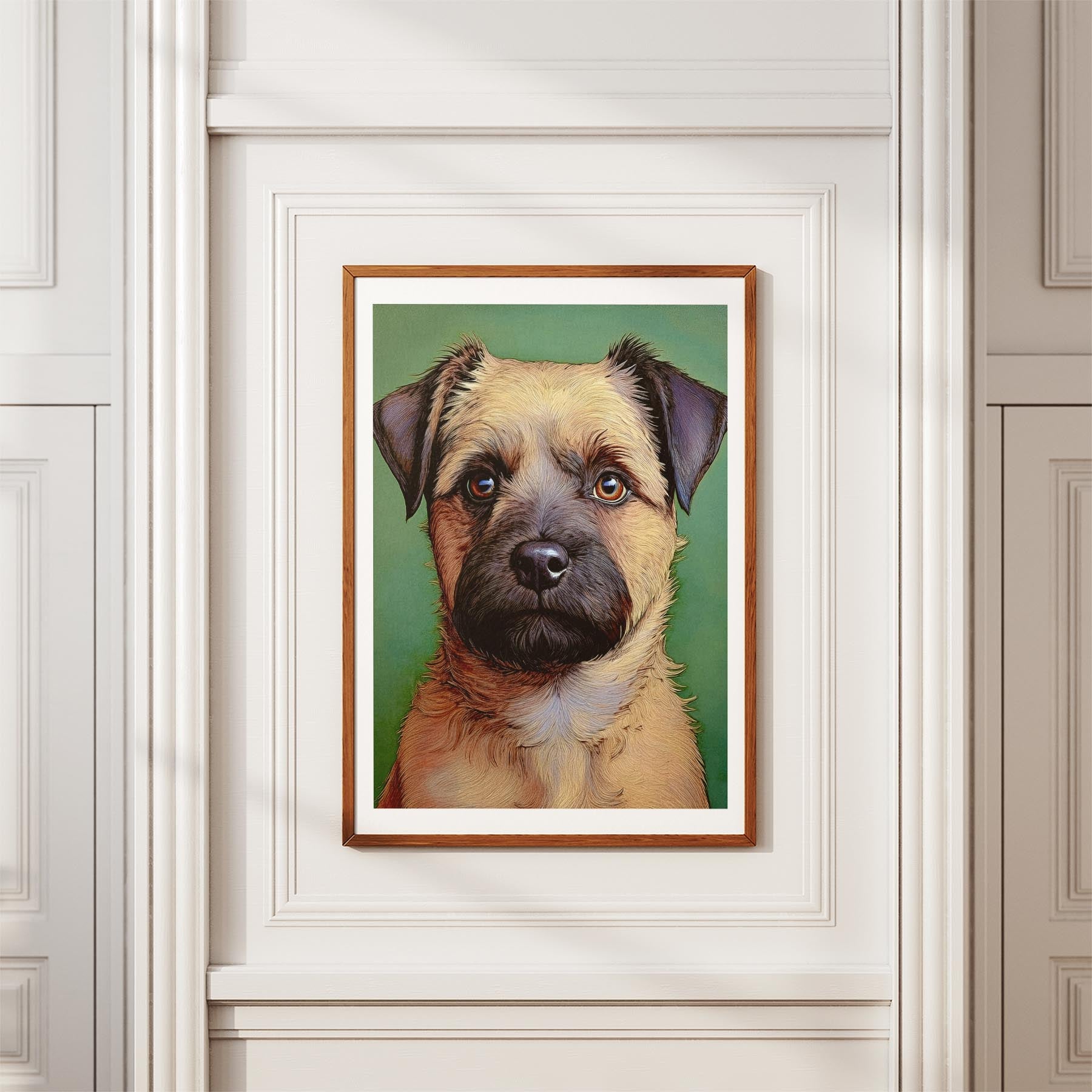 Border Terrier Green Painted Series image 3