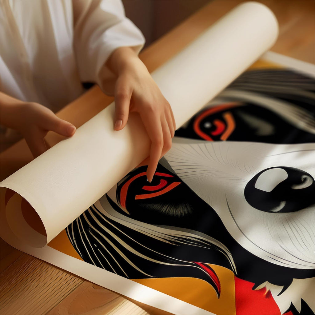 Old English Sheepdog Geometric Orange Series image 1