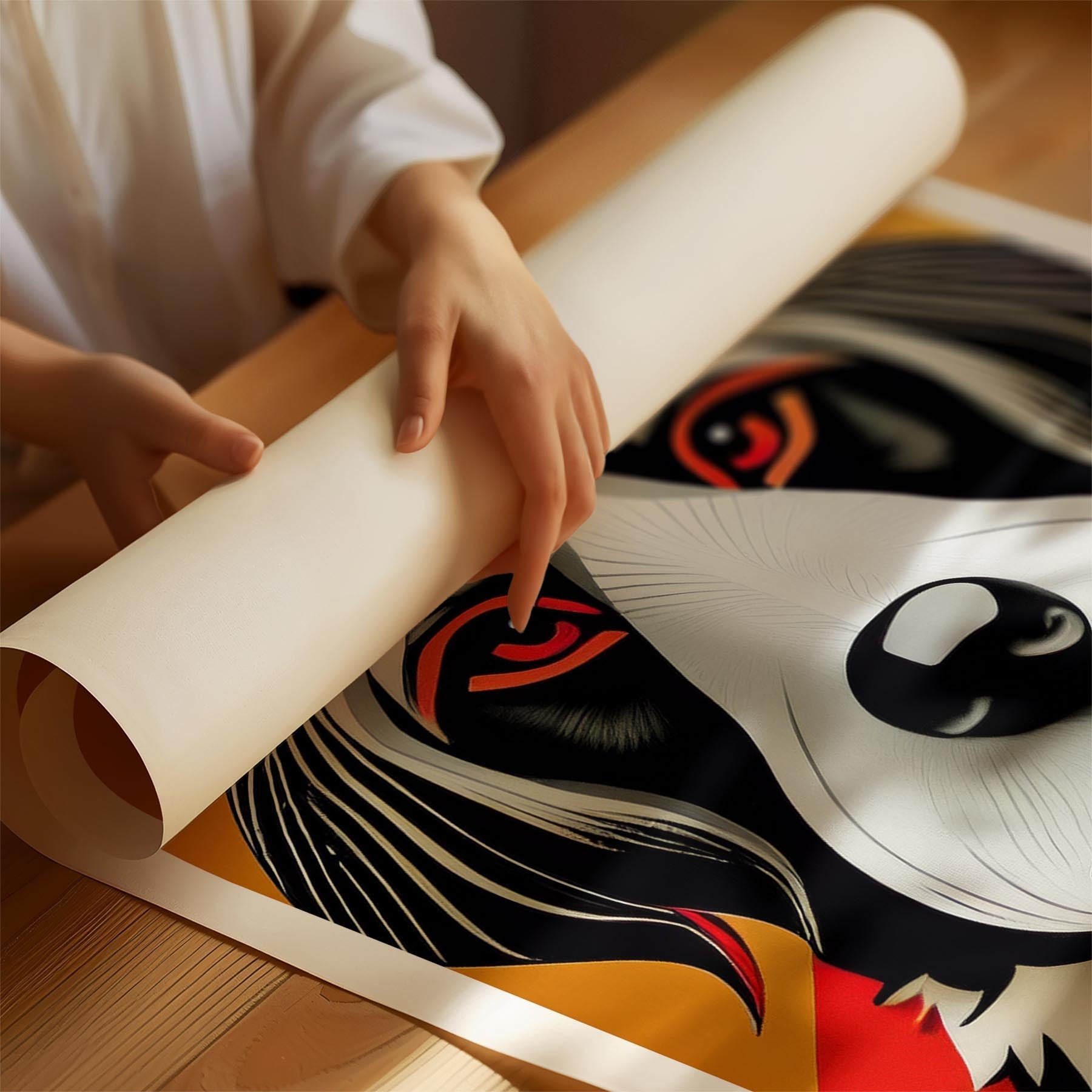 Old English Sheepdog Geometric Orange Series image 1