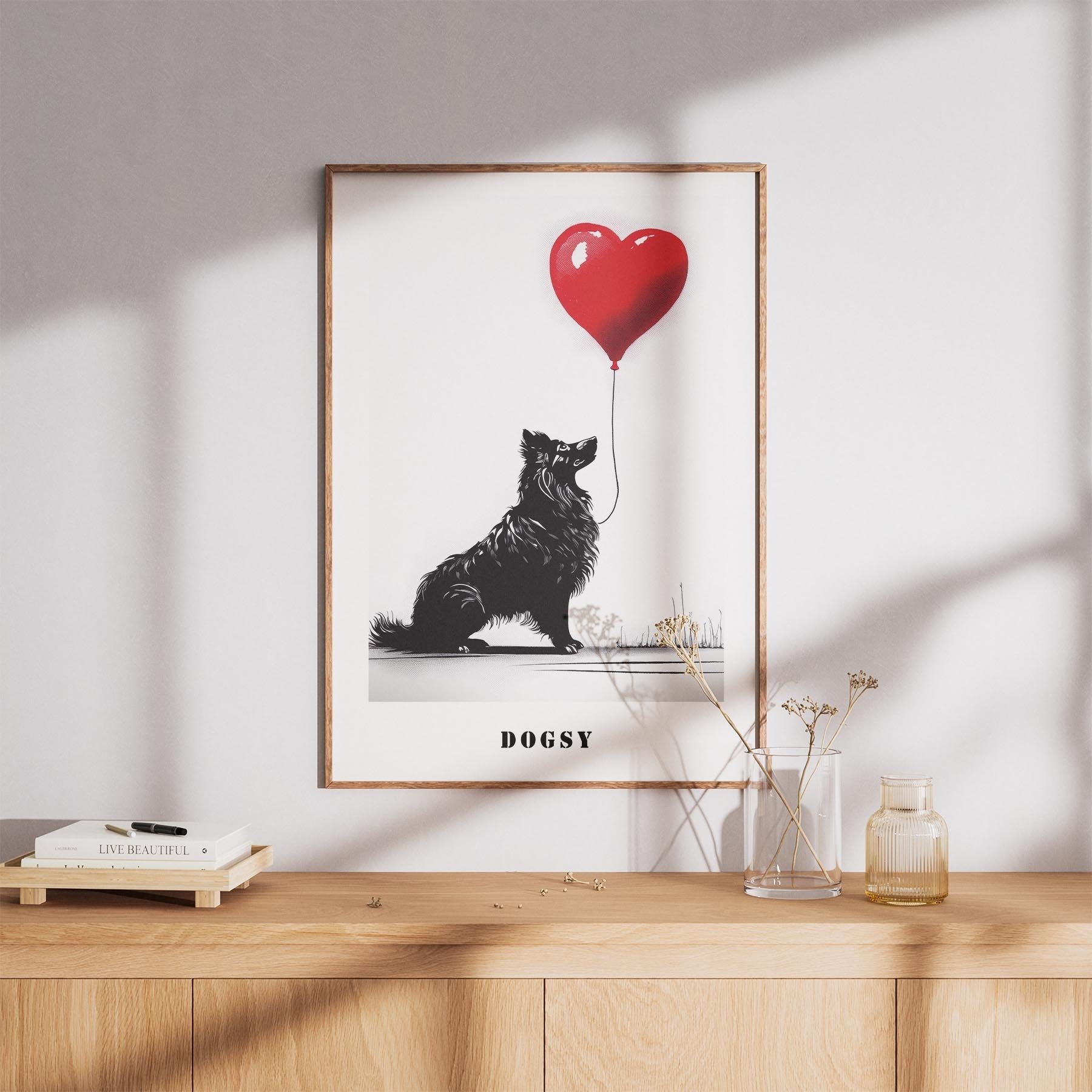 Shetland Sheepdog DOGSY Series inspired by the Art of Banksy with text Dogsy image 8