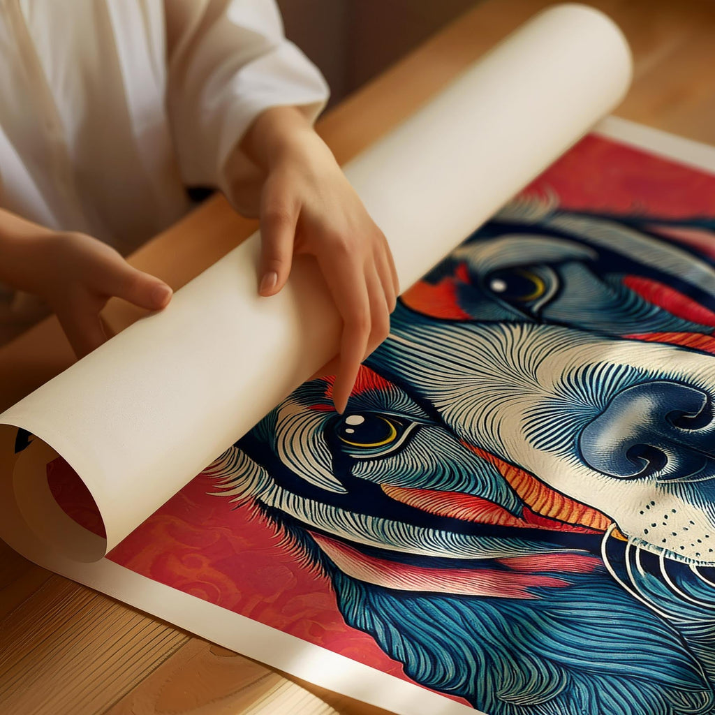 Bloodhound Hokusai Japanese Inspired Dog Series with Text image 1