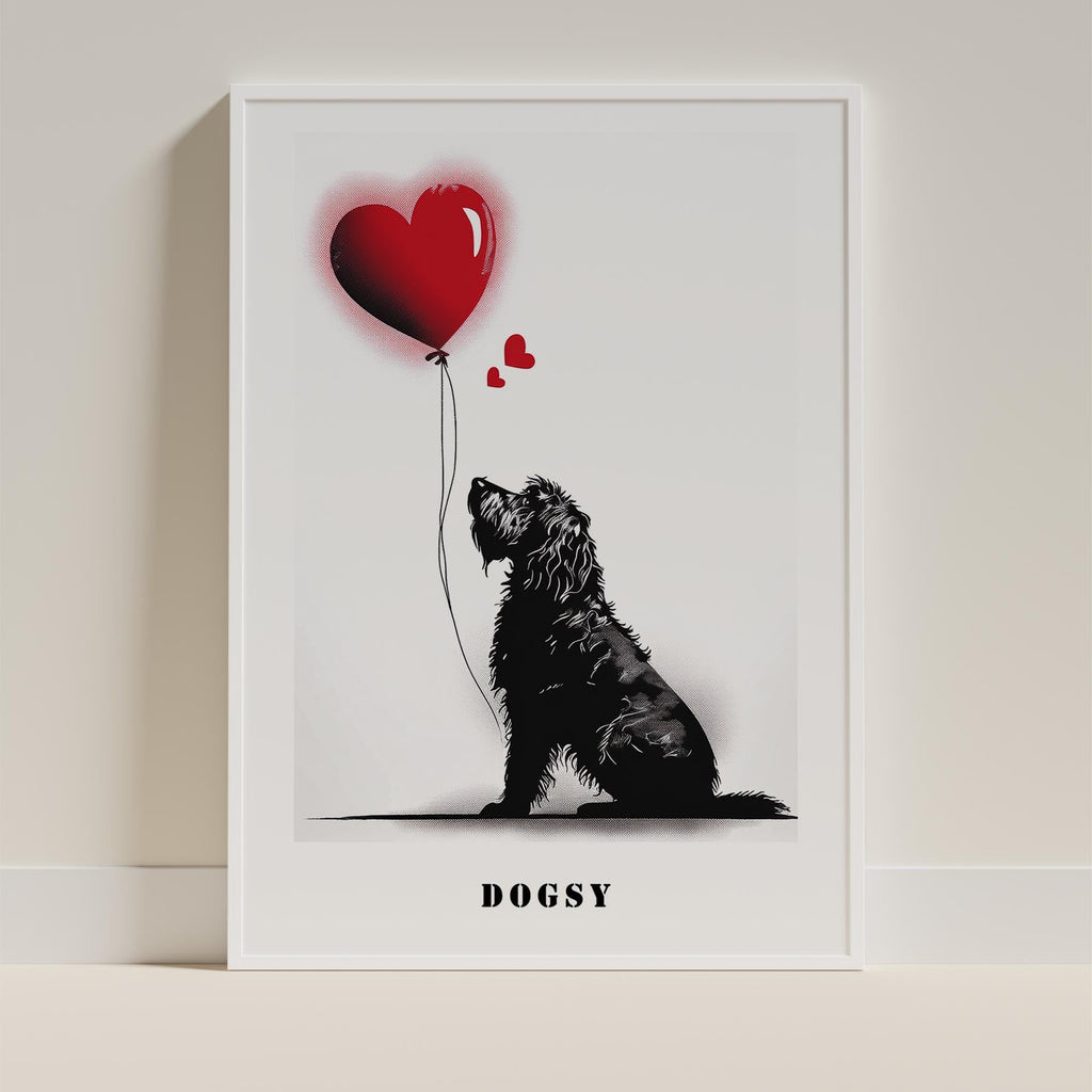 Old English Sheepdog DOGSY Series inspired by the Art of Banksy with text Dogsy image 9