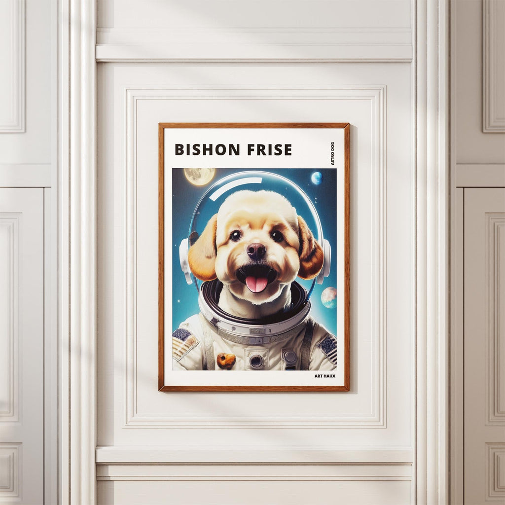 Bichon Frise Astronaut Dog Series with Text Astro Dog image 3