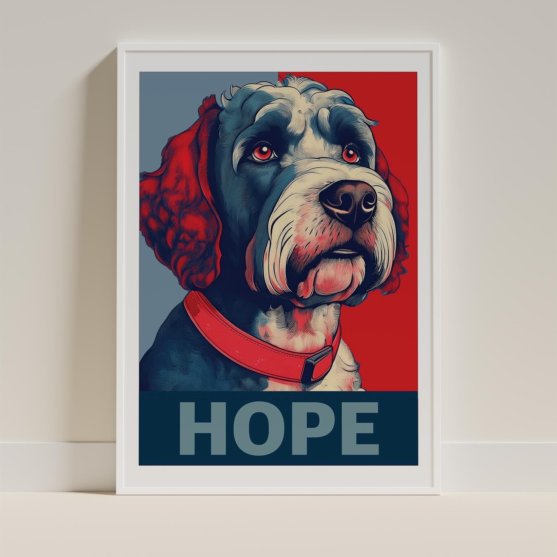 Spanish Water Dog HOPE Series Inspired by the Obama Poster image 9