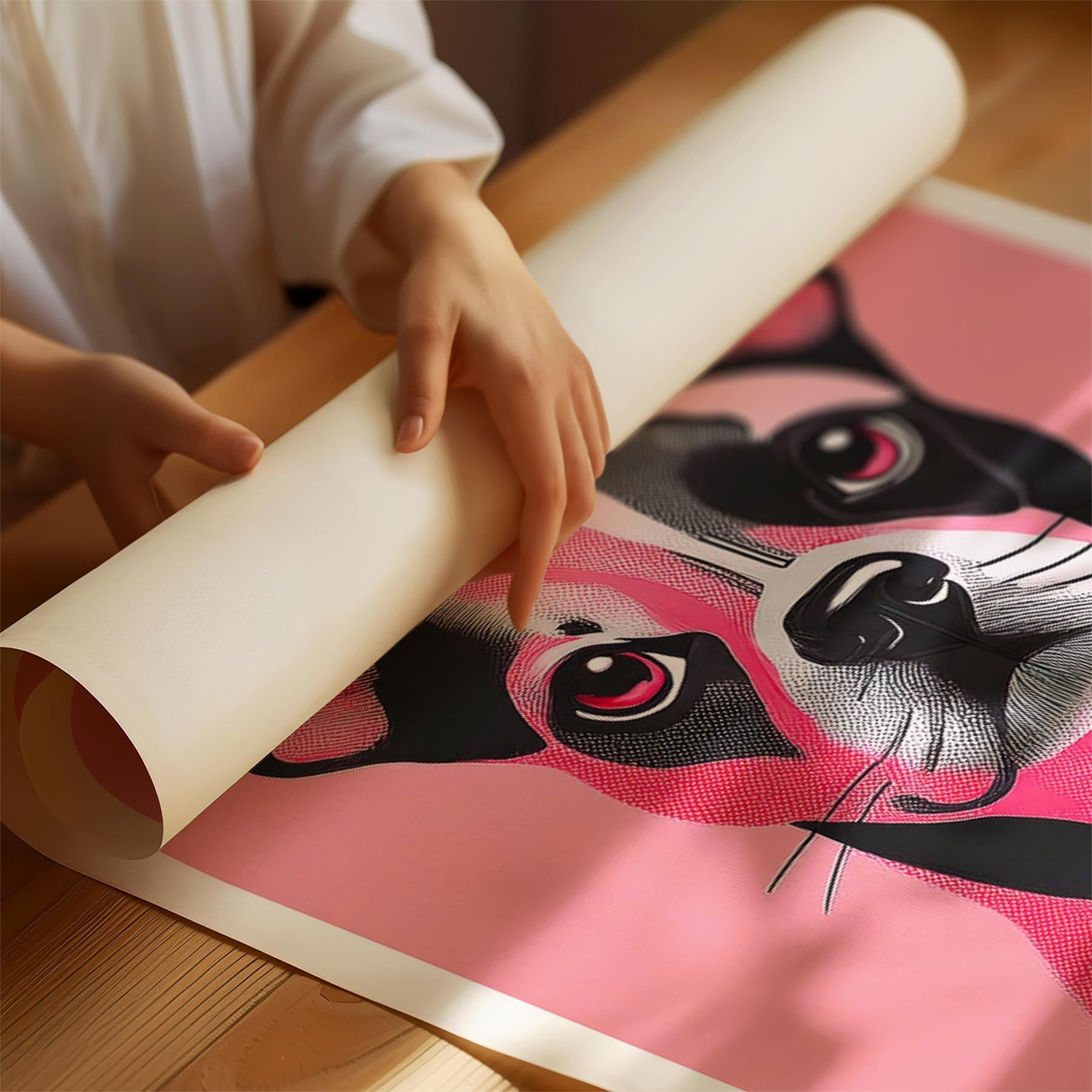 Boston Terrier Pink and Black Dog Series 2 image 1