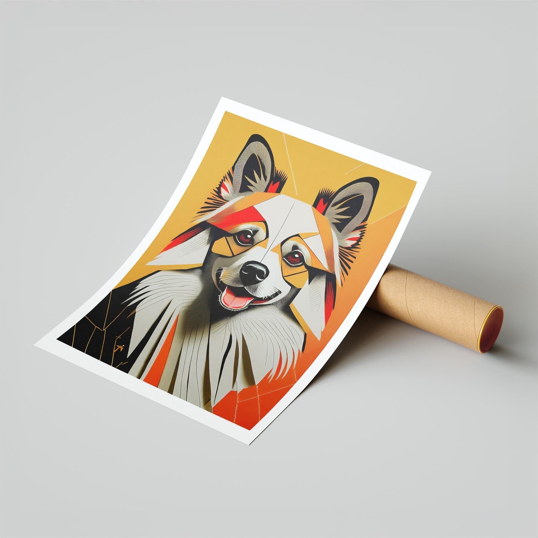 German Spitz Geometric Orange Series image 6