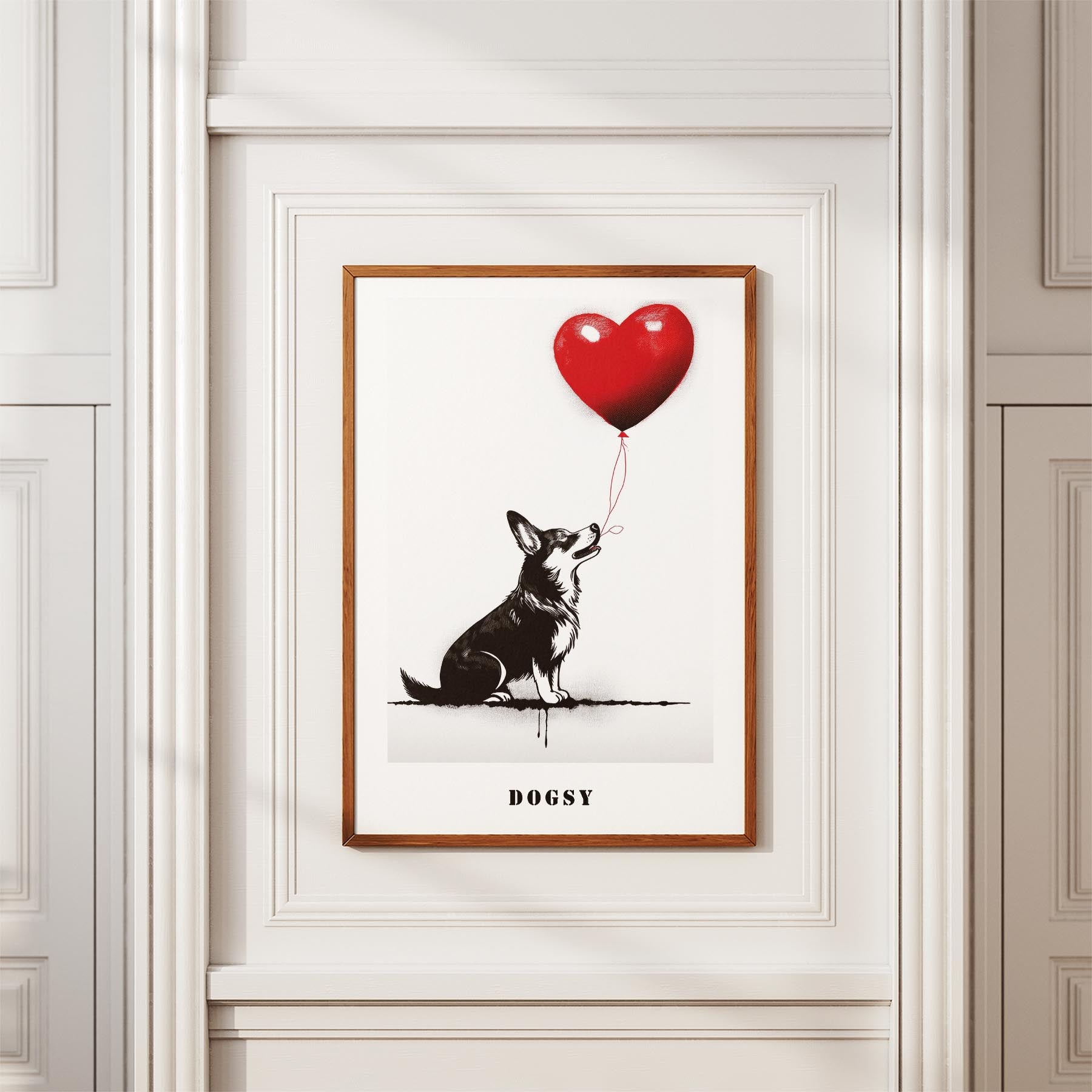 Corgi DOGSY Series inspired by the Art of Banksy with text Dogsy image 3