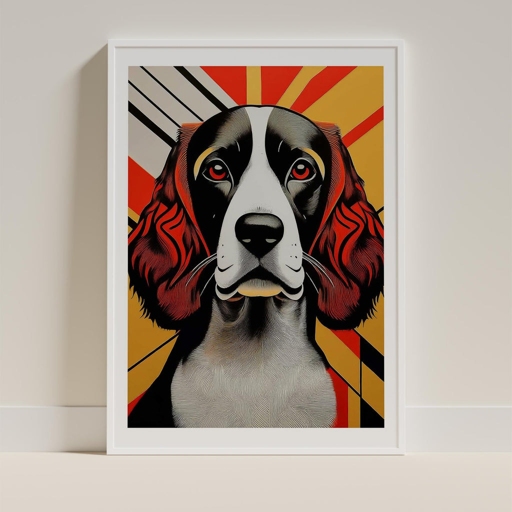 English Springer Spaniel Geometric Orange Series image 9