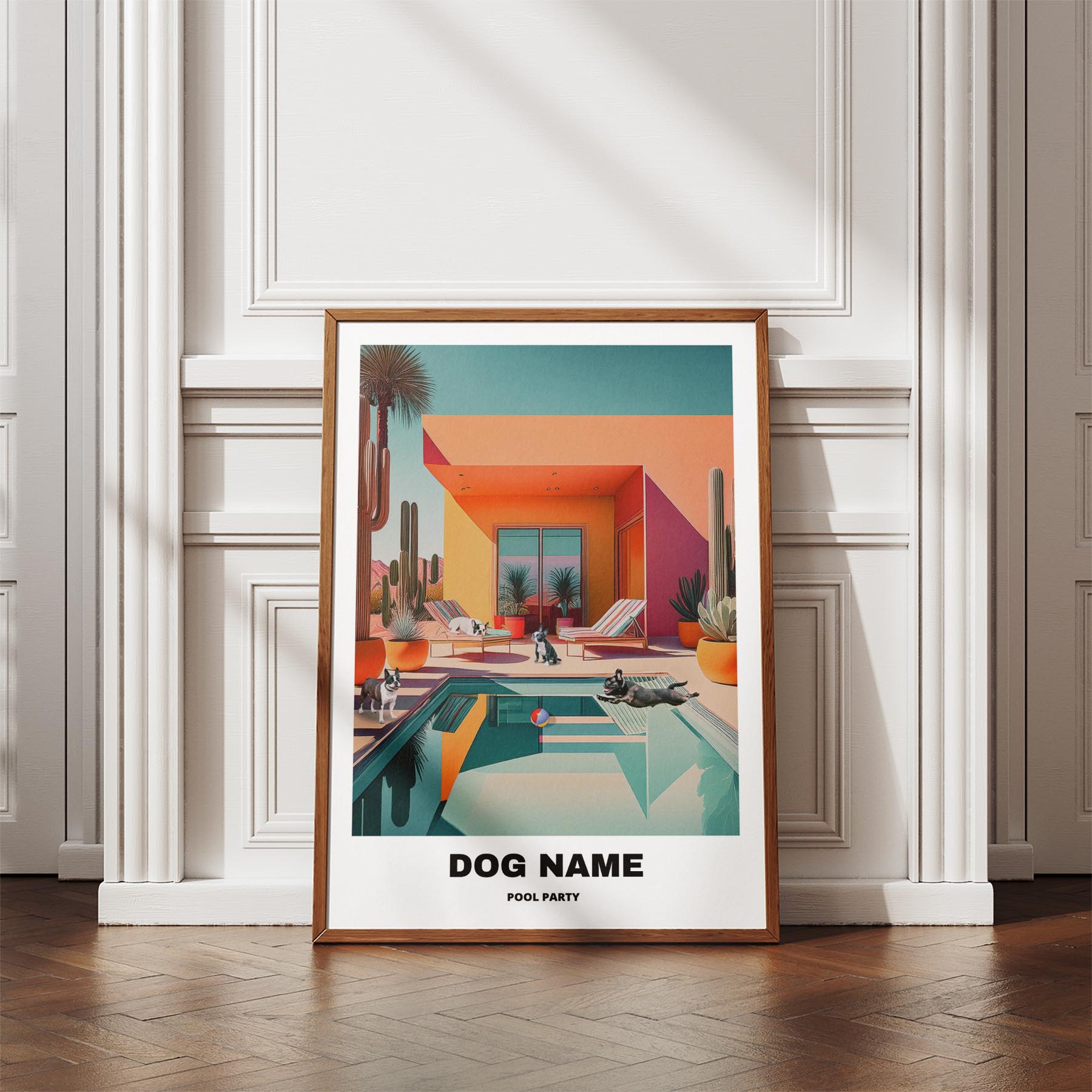 Boston Terrier Custom Pool Party WITH TEXT image 4