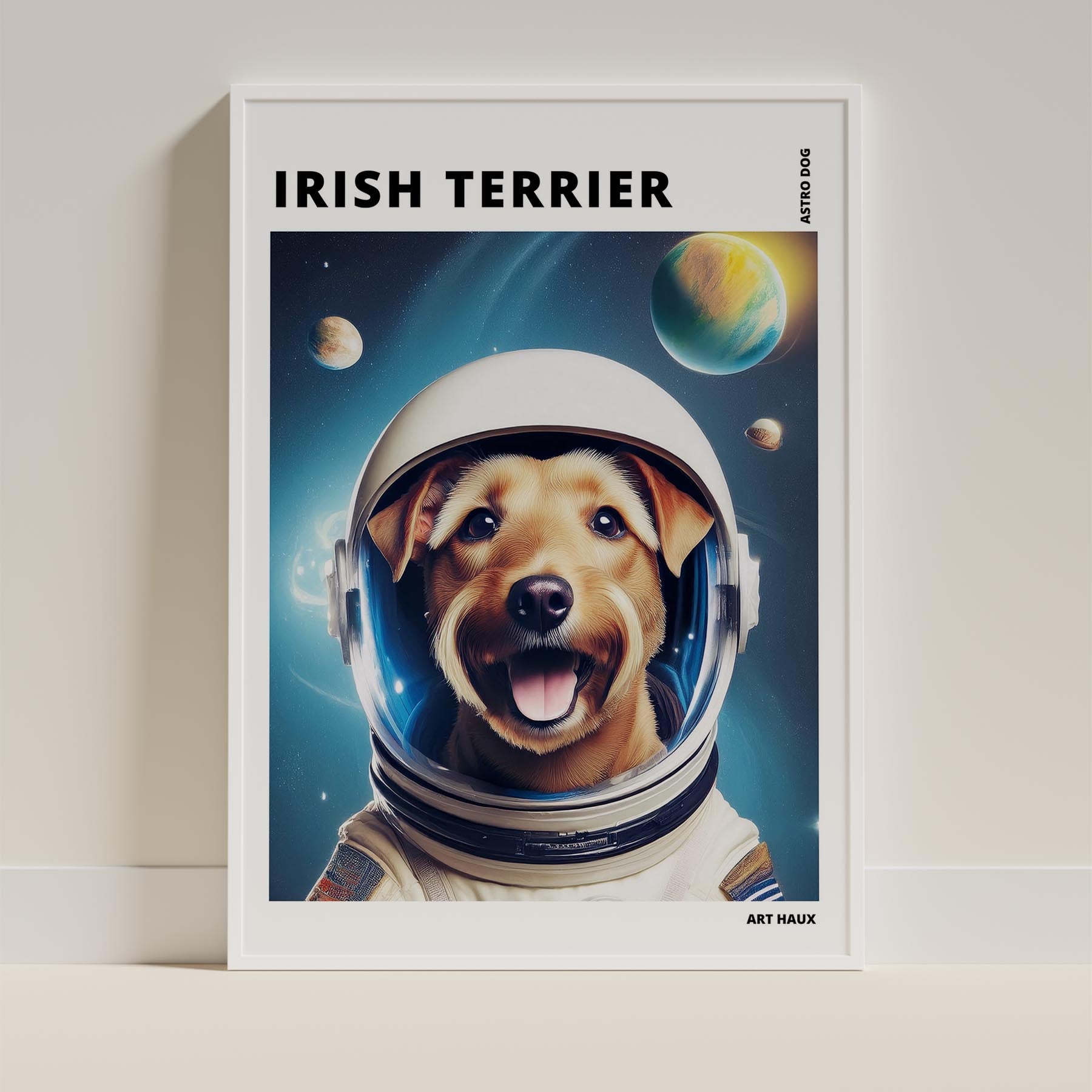 Irish Terrier Astronaut Dog Series with Text Astro Dog image 9