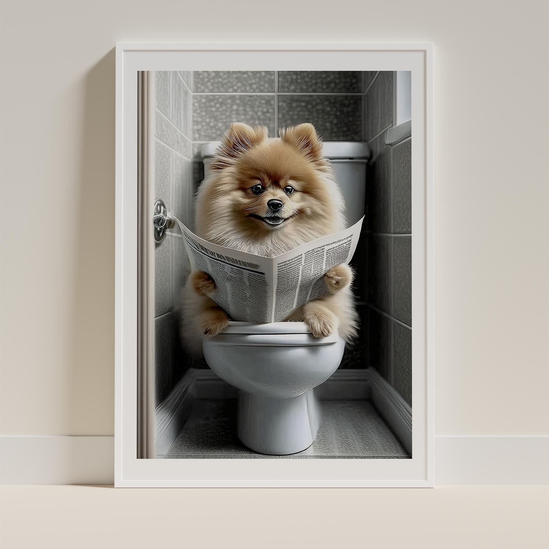 Pomeranian Toilet Humour Dog Series image 9