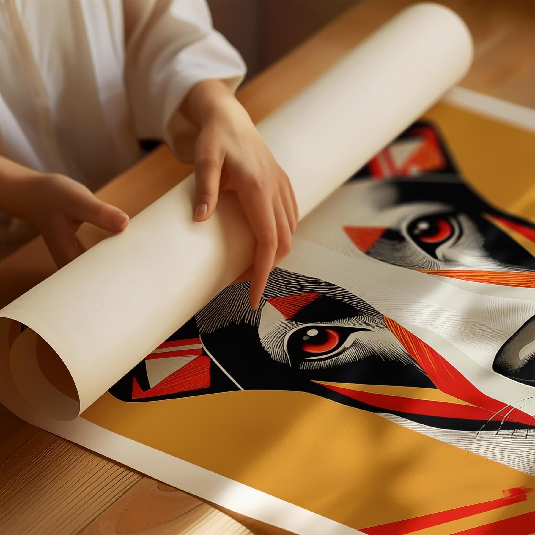 Cattle Dog Geometric Orange Series image 1