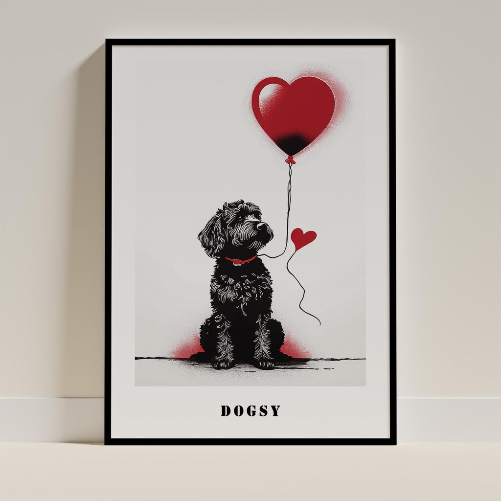 Groodle DOGSY Series inspired by the Art of Banksy with text Dogsy image 0