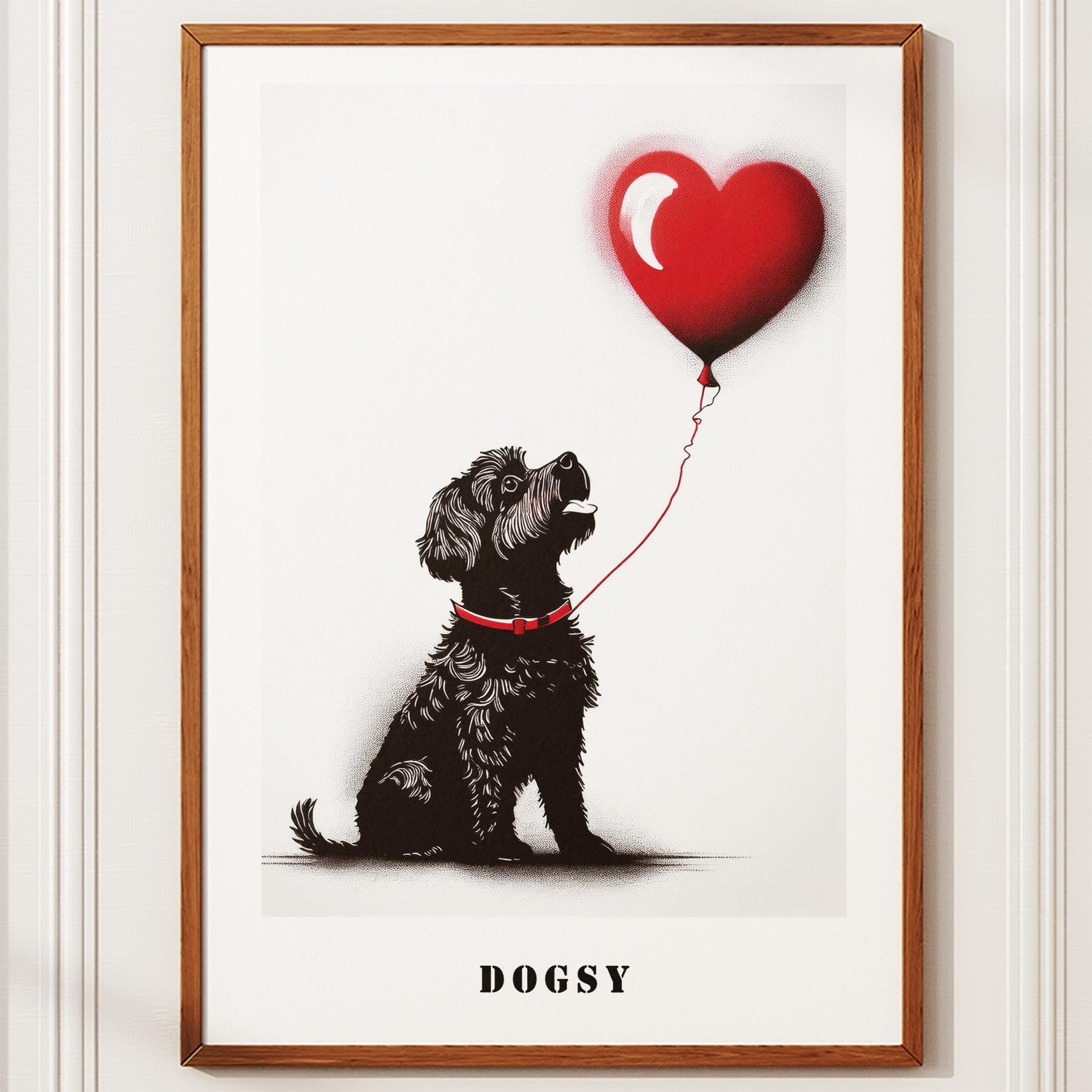 Bichon Frise DOGSY Series inspired by the Art of Banksy with text Dogsy image 10