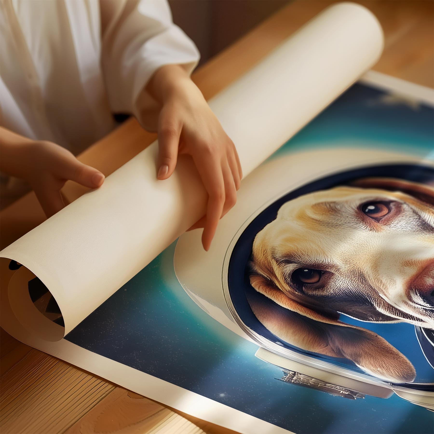 Great Dane Astronaut Dog Series with Text Astro Dog image 1