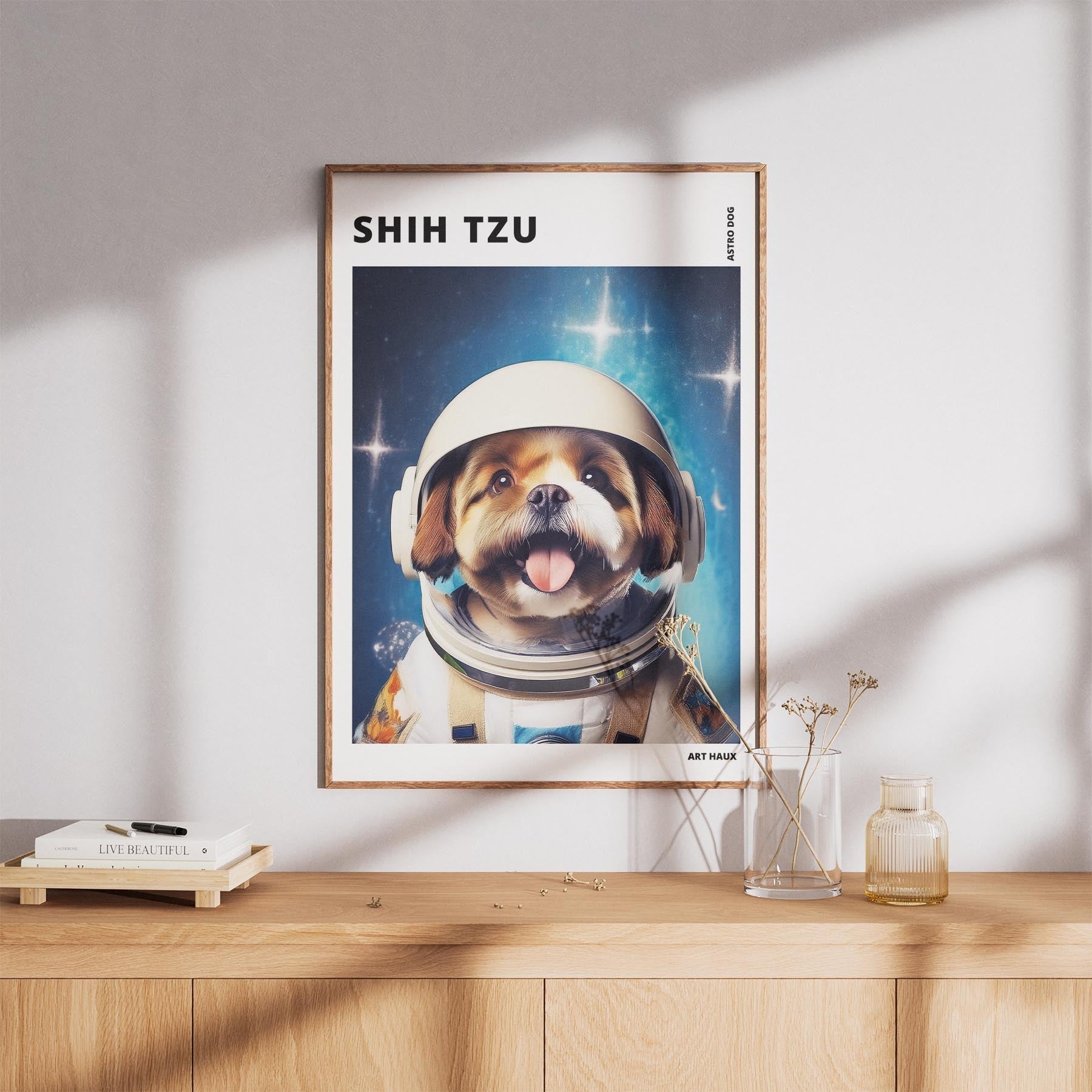 Shih Tzu Astronaut Dog Series with Text Astro Dog image 8