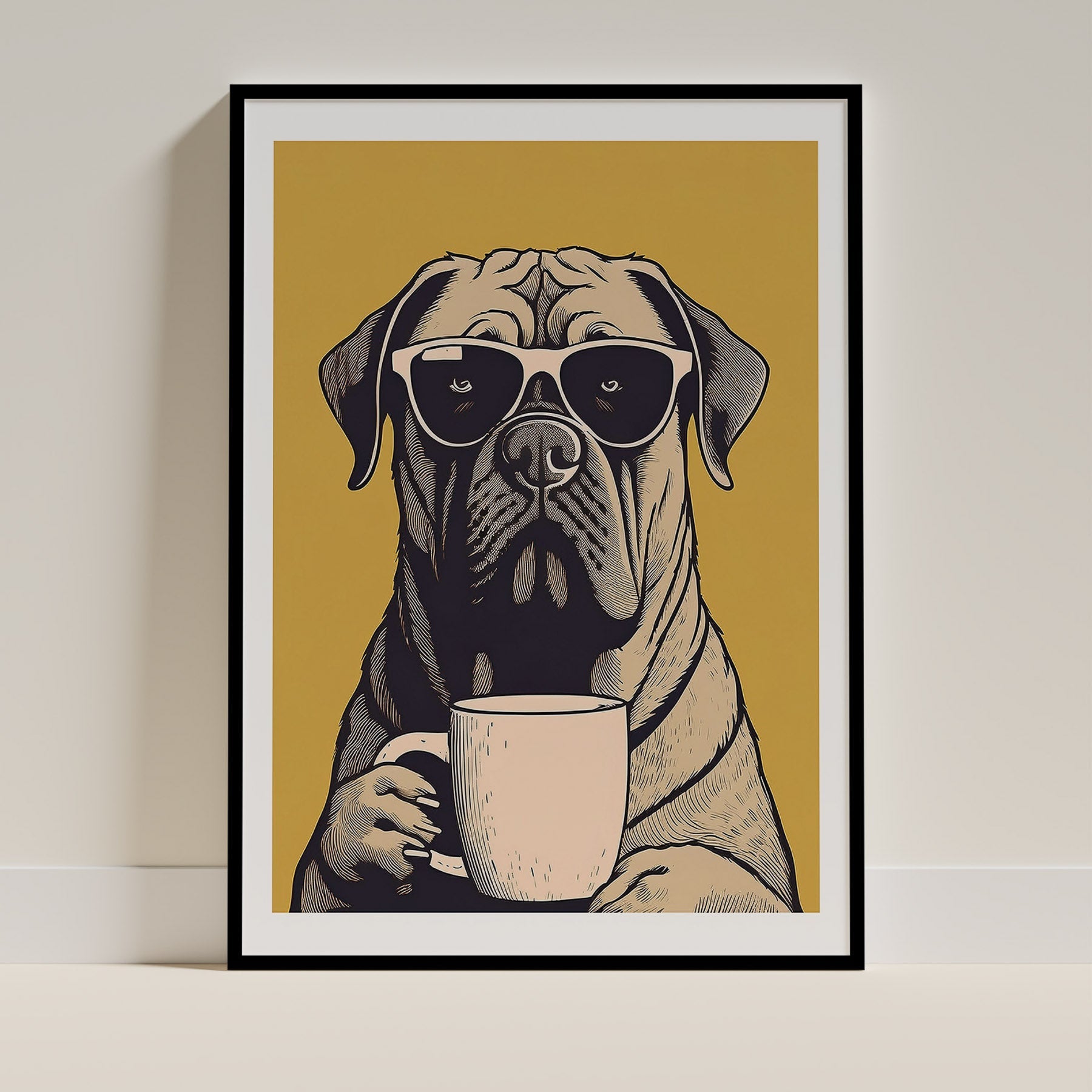 Bullmastiff Chillin Coffee Dog image 0
