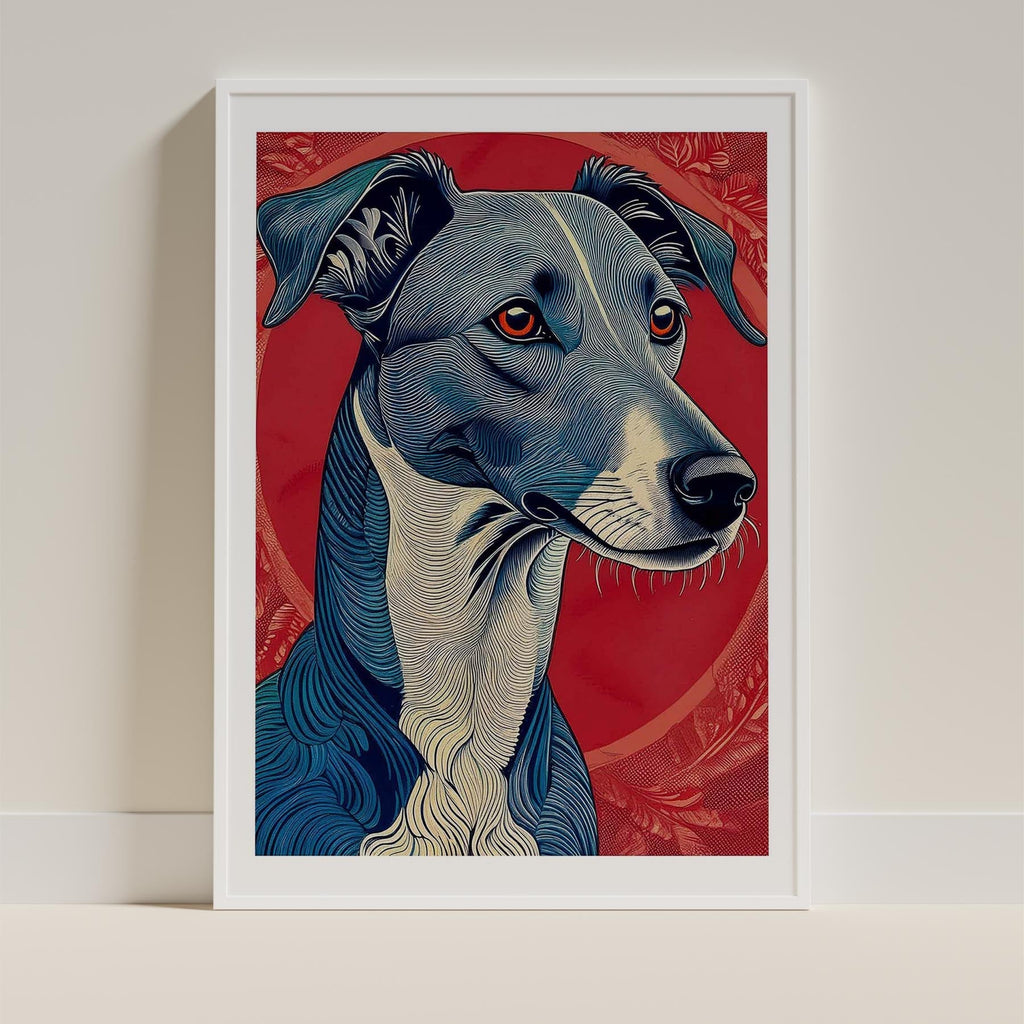 Greyhound Hokusai Japanese Inspired Dog Series 1 image 9