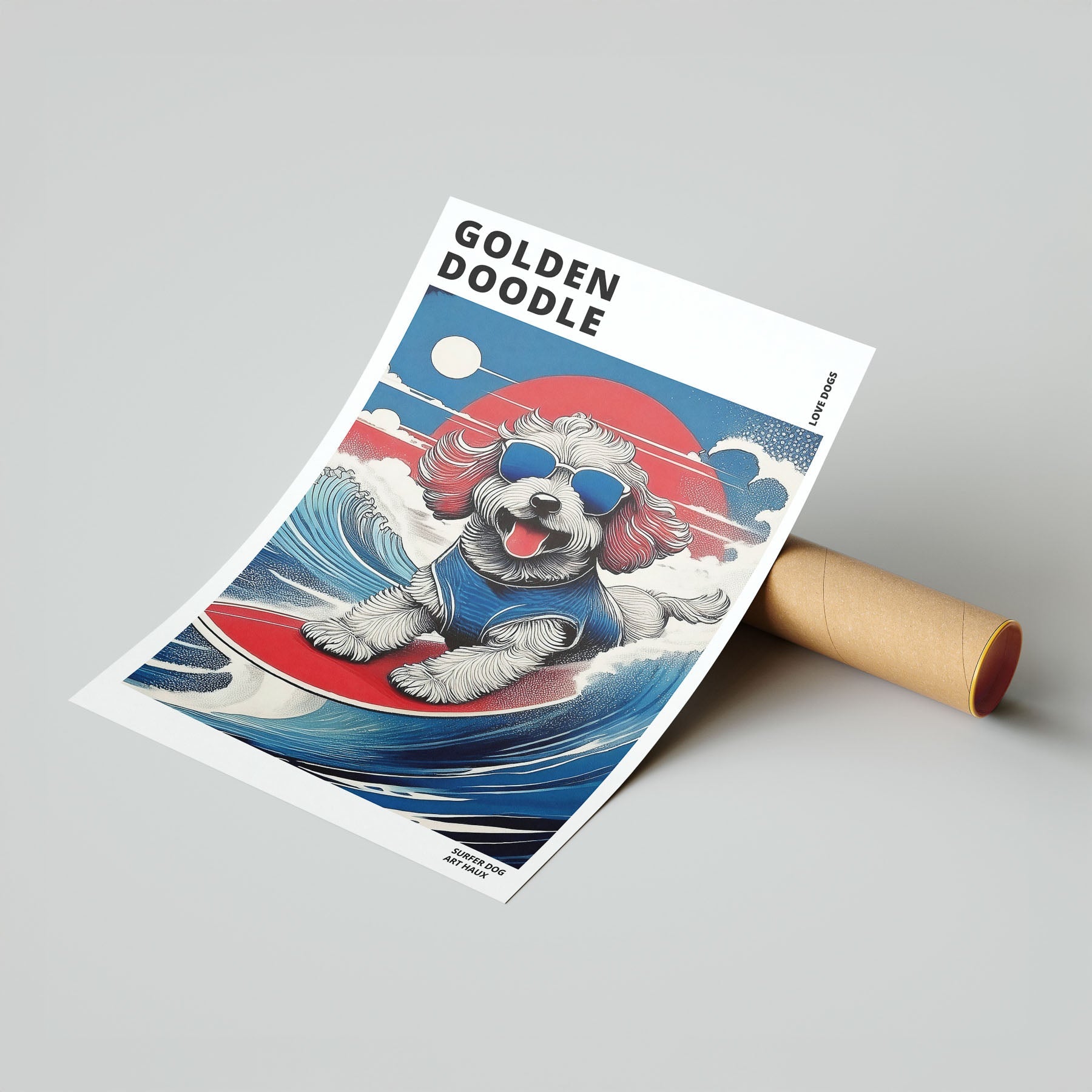 Golden Doodle Hokosai Surfer Dogs 1 image 7