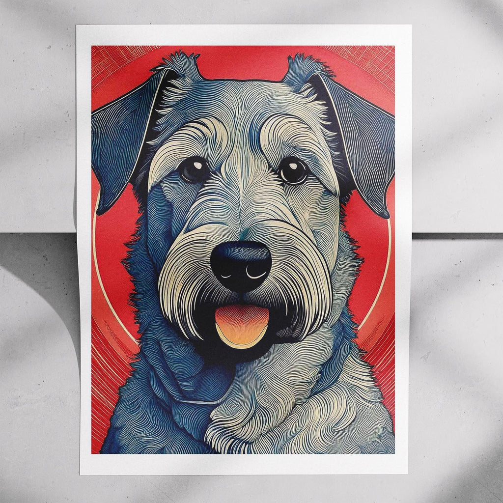 Irish Terrier Hokusai Japanese Inspired Dog Series image 7