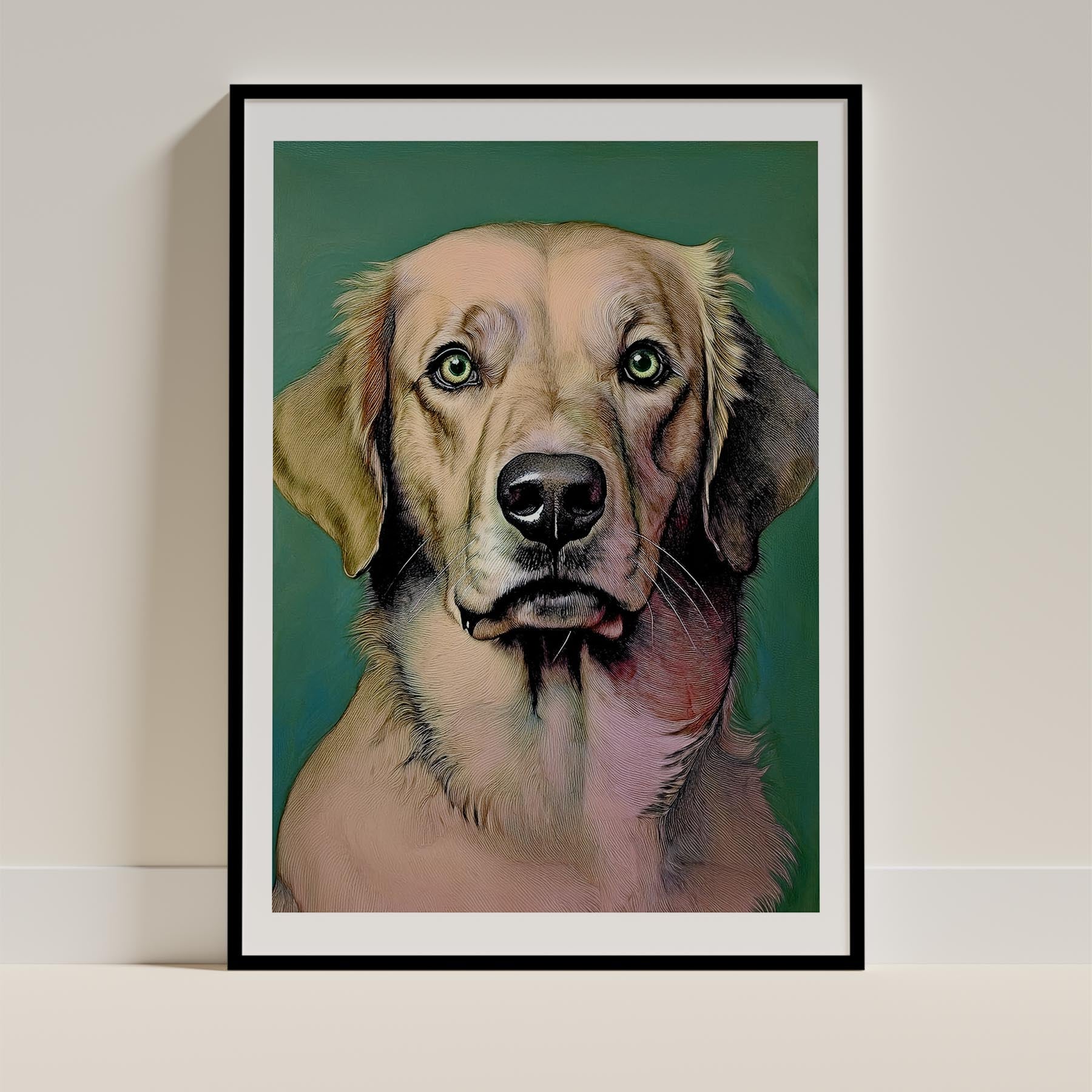 Golden Retriever Green Painted Series image 0
