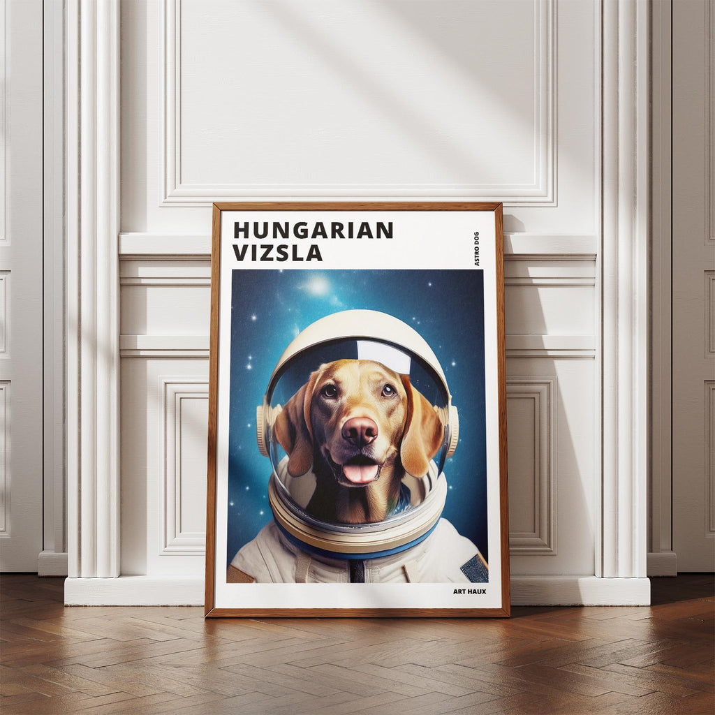 Hungarian Vizsla Astronaut Dog Series with Text Astro Dog image 4