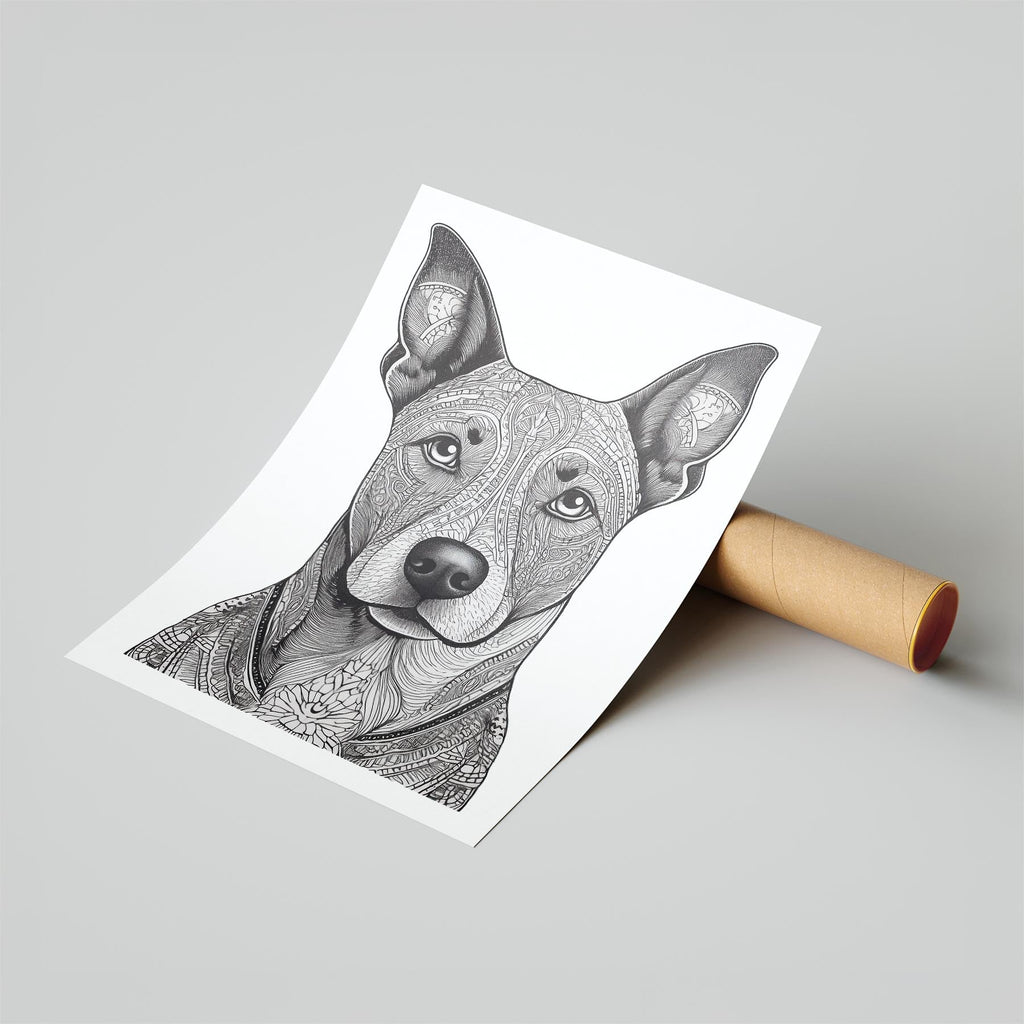 Cattle Dog Mandala Black and White Dog Series image 6