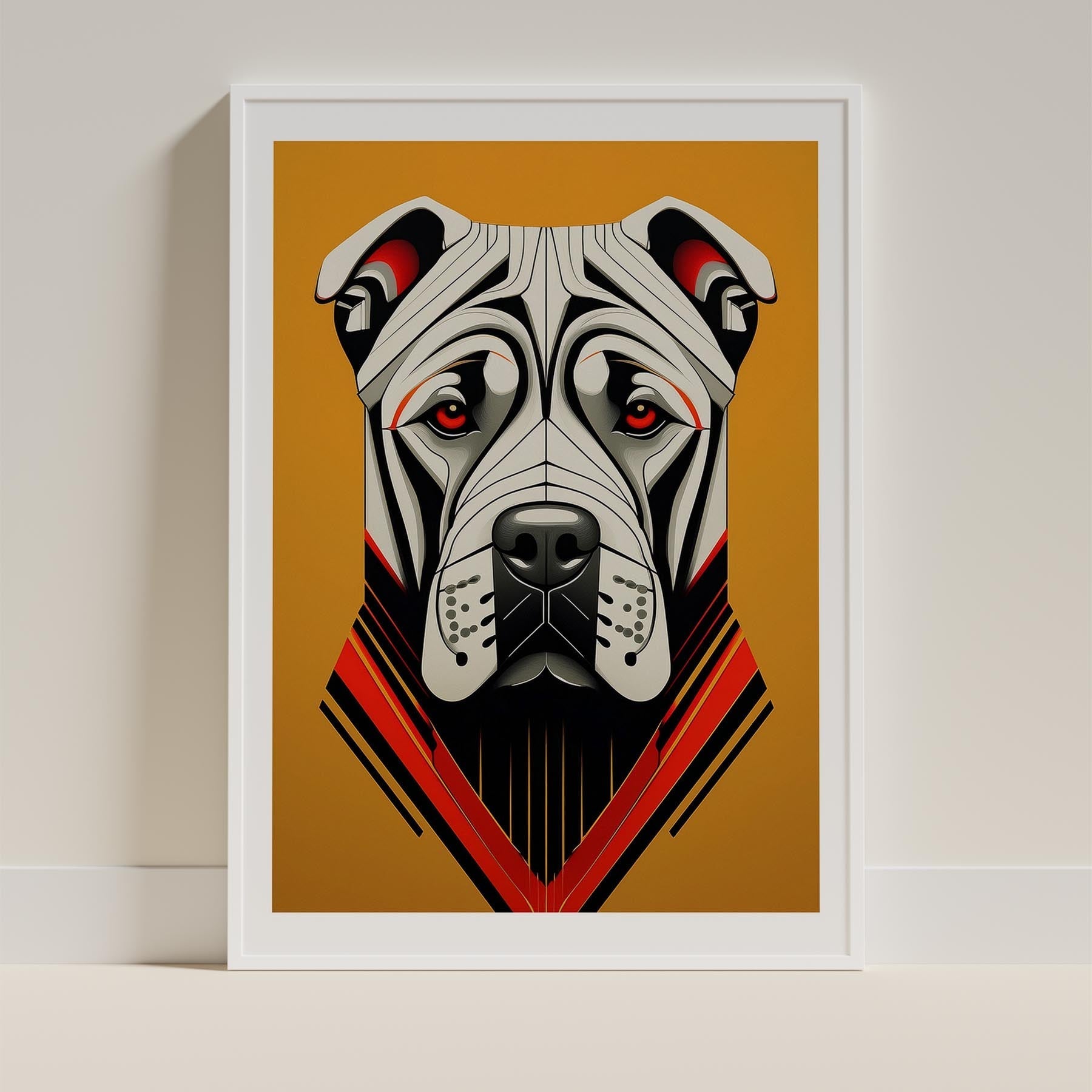 Shar Pei Geometric Orange Series image 9