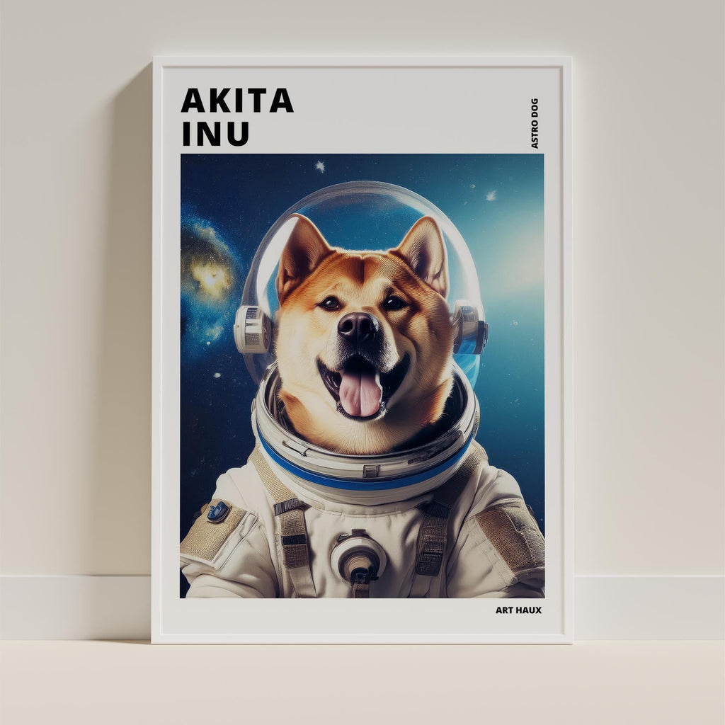 Akita Inu Astronaut Dog Series with Text Astro Dog image 9