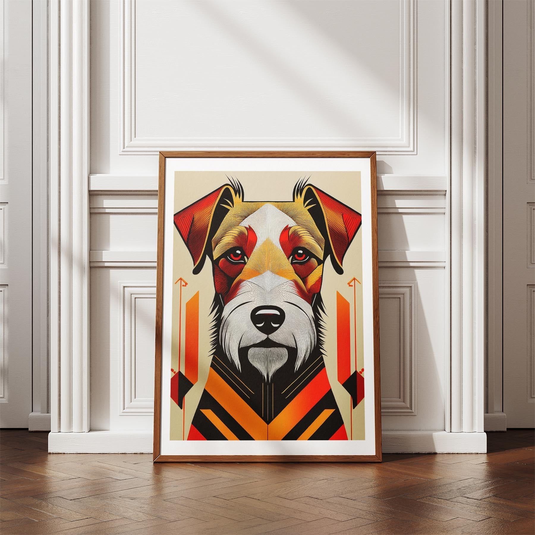 Irish Terrier Geometric Orange Series image 4