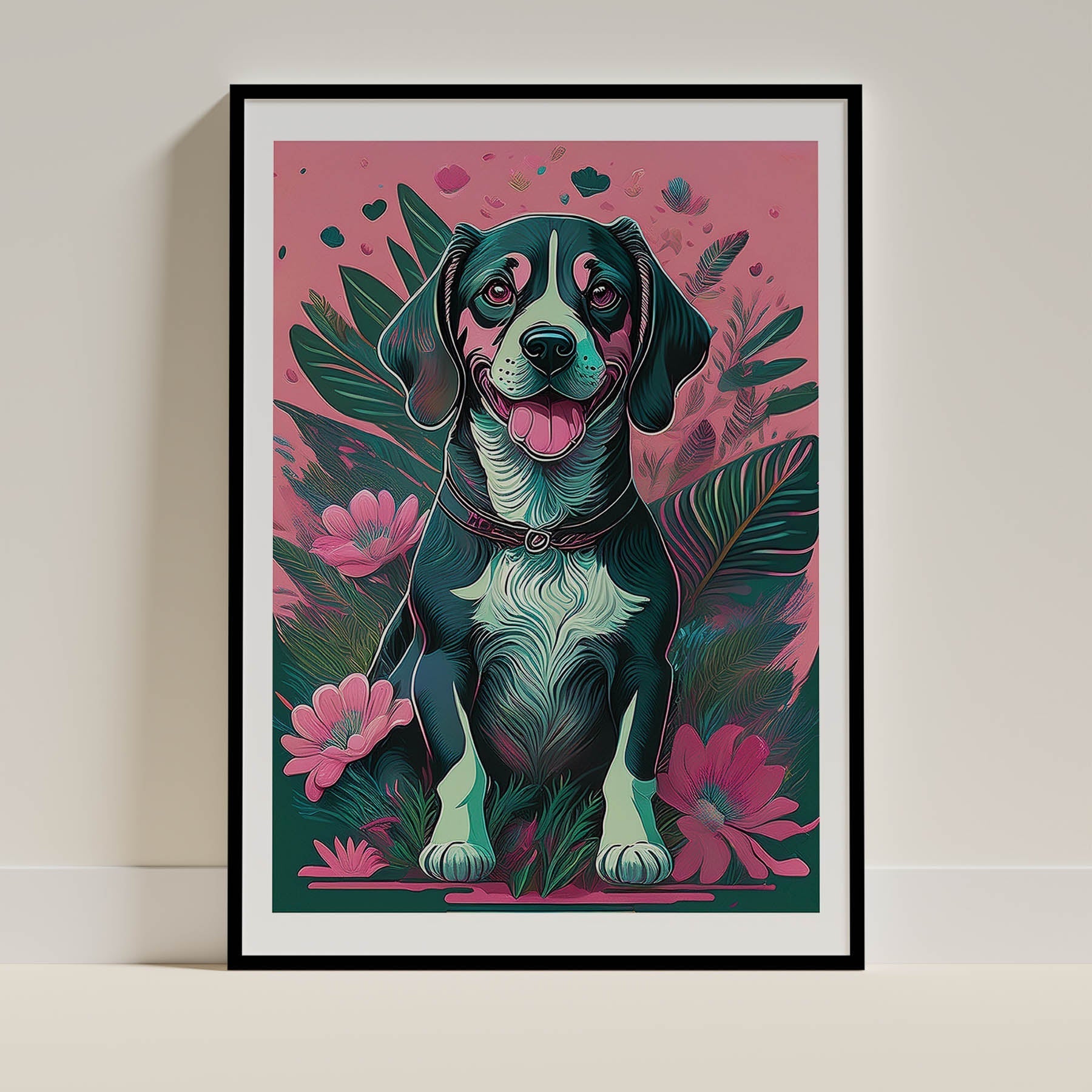 Beagle Flowery Dog image 0