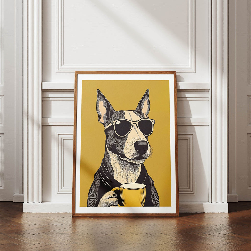 Bullterrier Chillin Coffee Dog image 4
