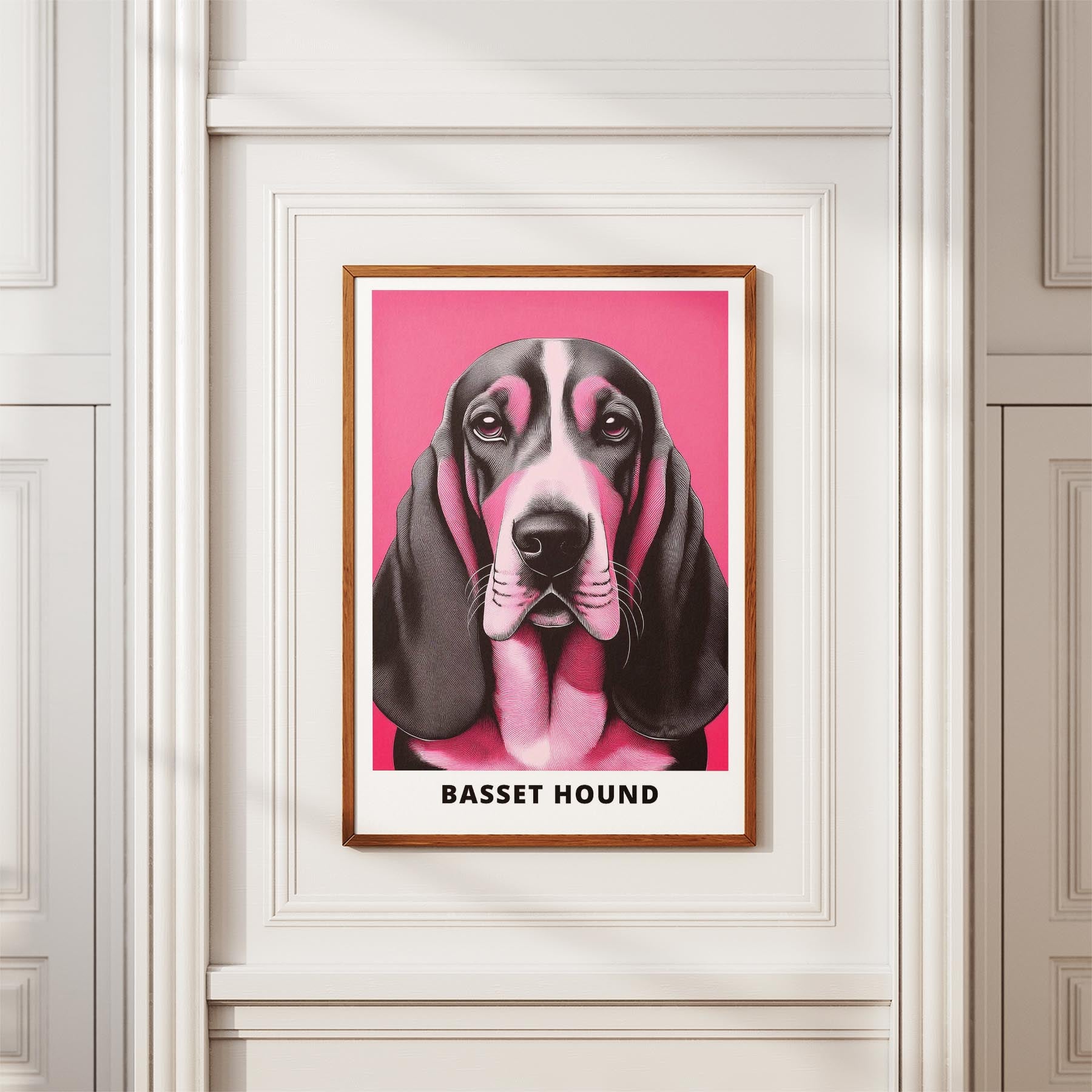 Basset Hound Pink and Black Dog Series 1 image 3