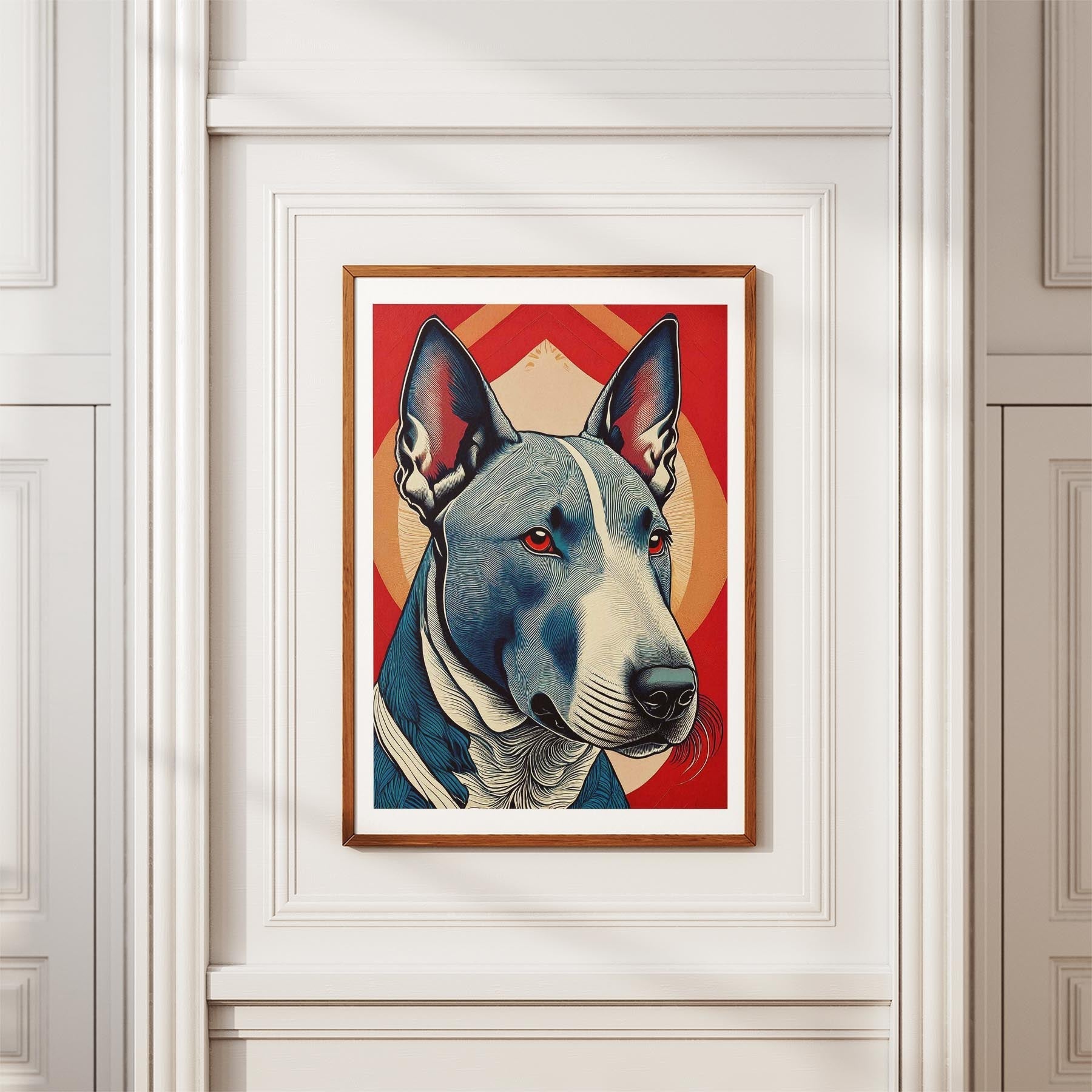 Bull Terrier Hokusai Japanese Inspired Dog Series 2 image 3