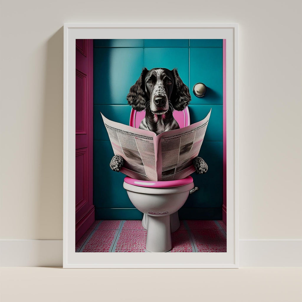 English Setter Toilet Dogs PInk and Turquise image 9